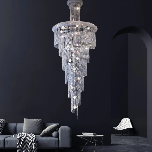 Grace Spiral Crystal Chandelier Light 