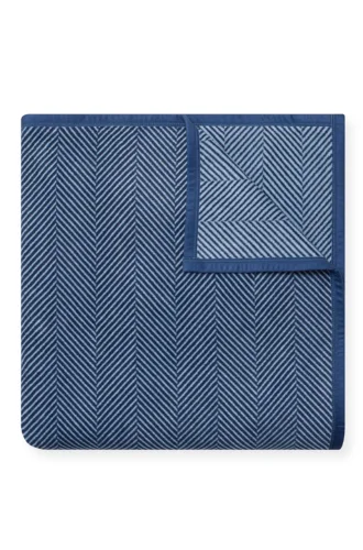Harborview Herringbone Navy Family Blanket